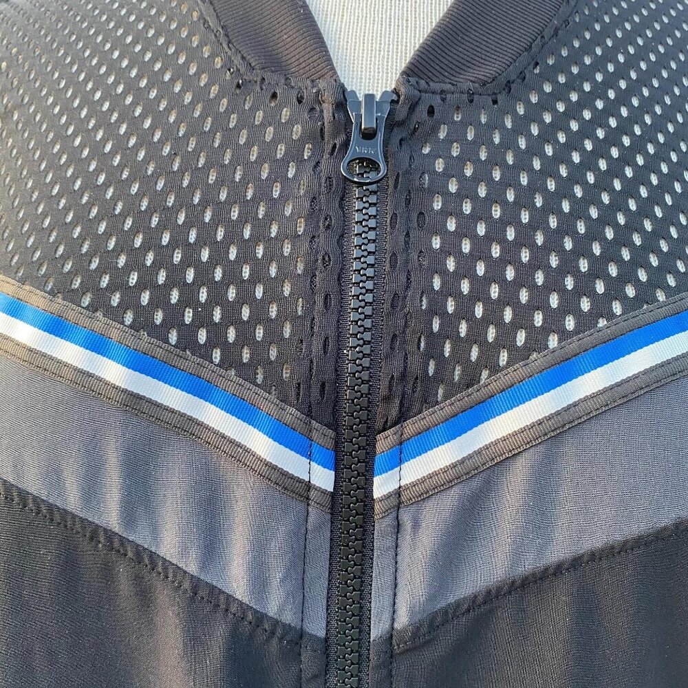 Z by Zella Women’s Main Event  Mesh Yoke Top Track Jacket Medium Black Full Zip - Picture 11 of 13